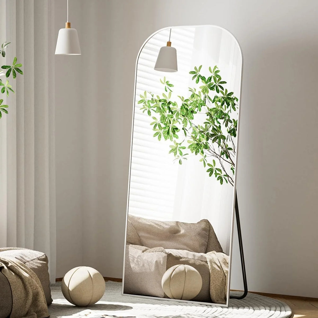 Domed Top Square-Edged Floor Mirror