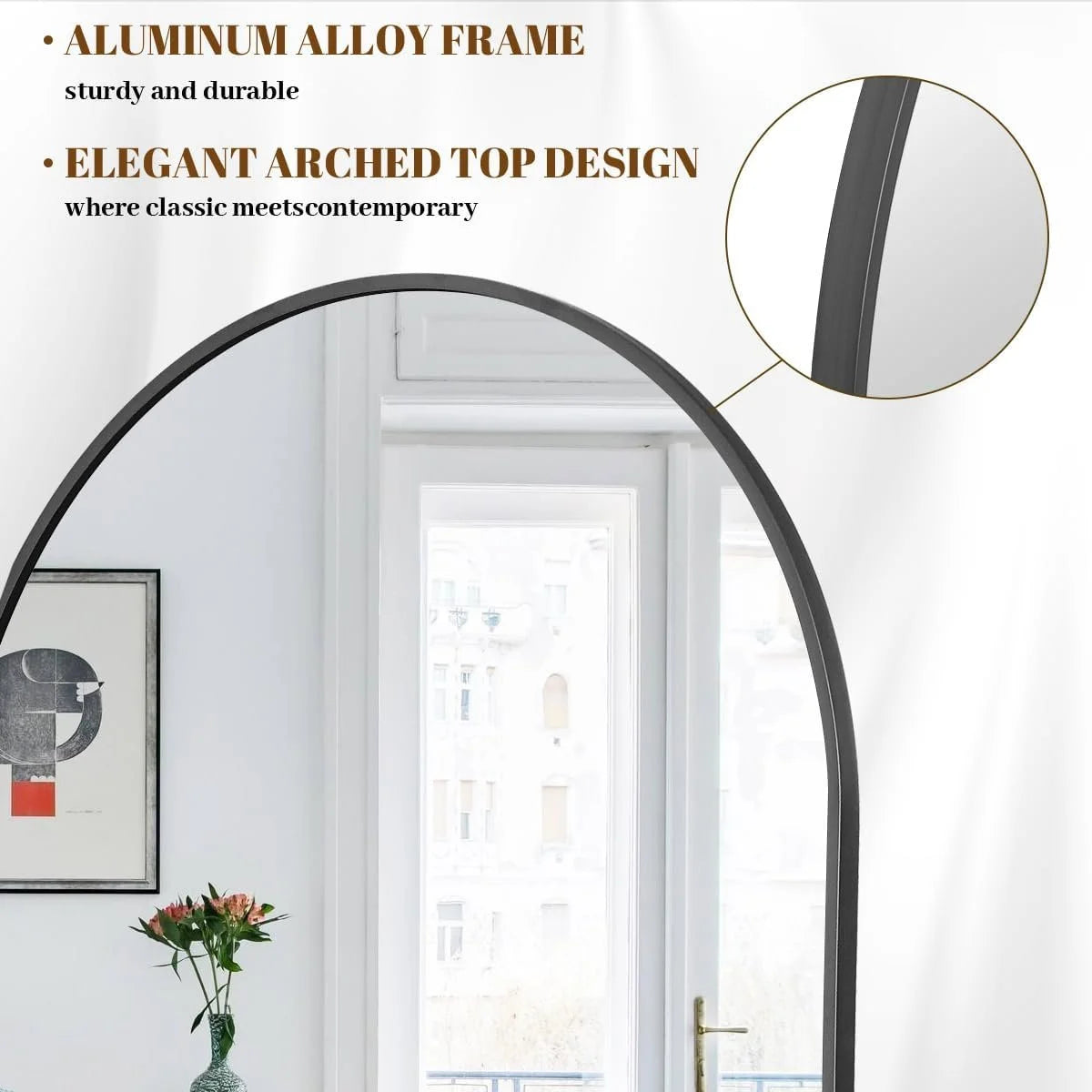 Oversized Arched Full Length Mirror