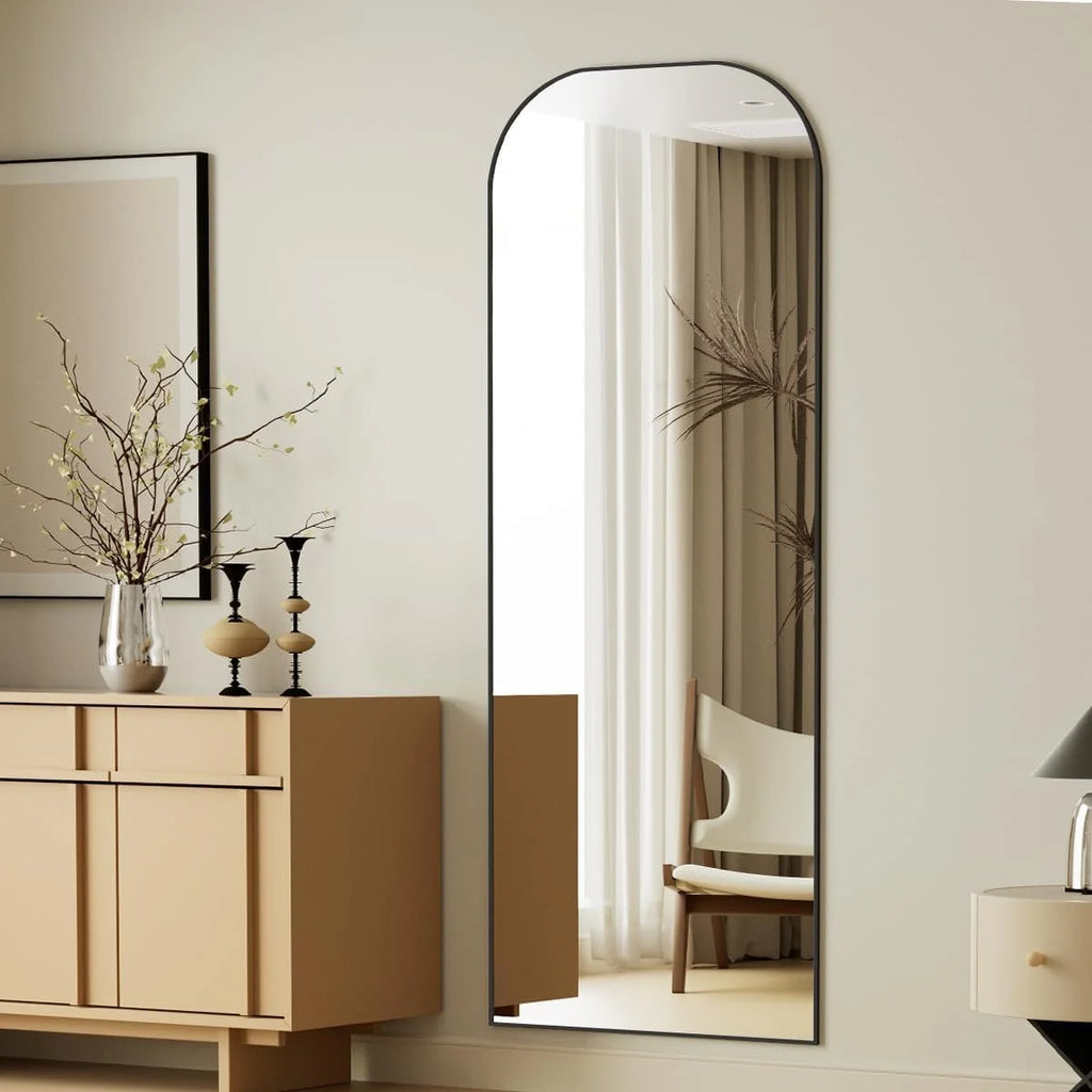 Domed Top Square-Edged Floor Mirror