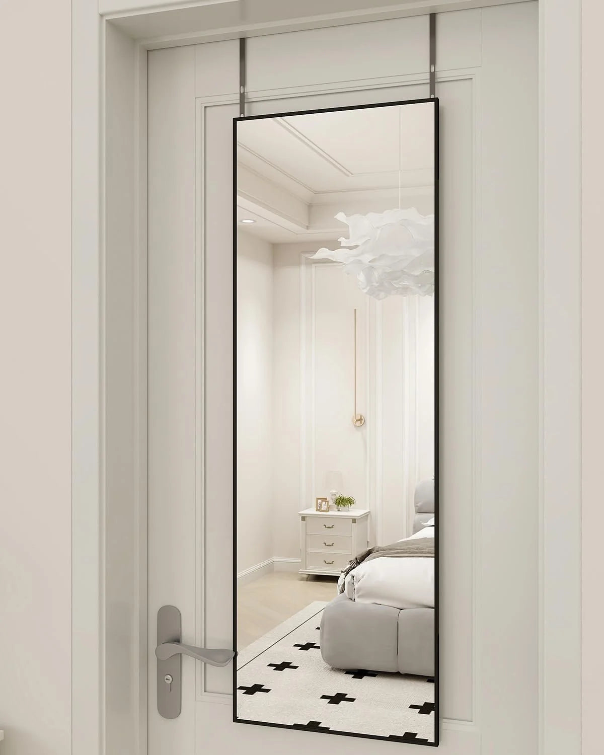 Adjustable Height Door Mirror - 50"L x 16"W