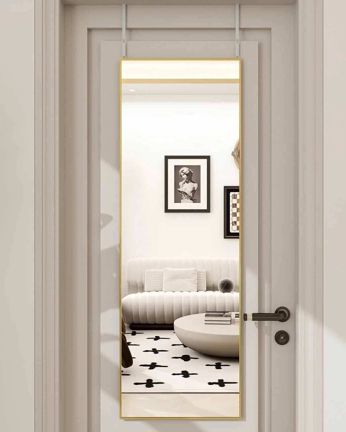 Adjustable Height Door Mirror - 50"L x 16"W