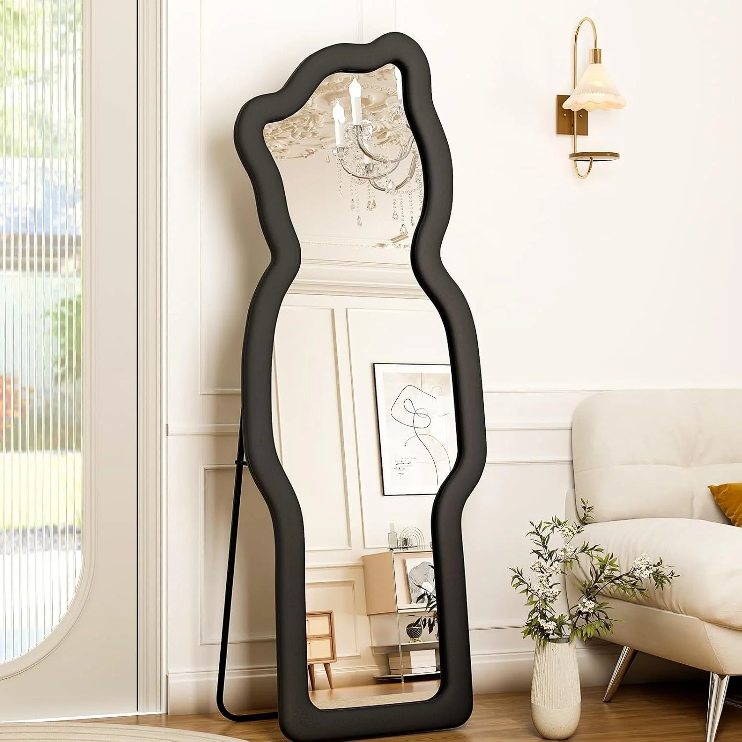 Cartoon Flannel Framed Full Length Mirror - 63"L x 24"W