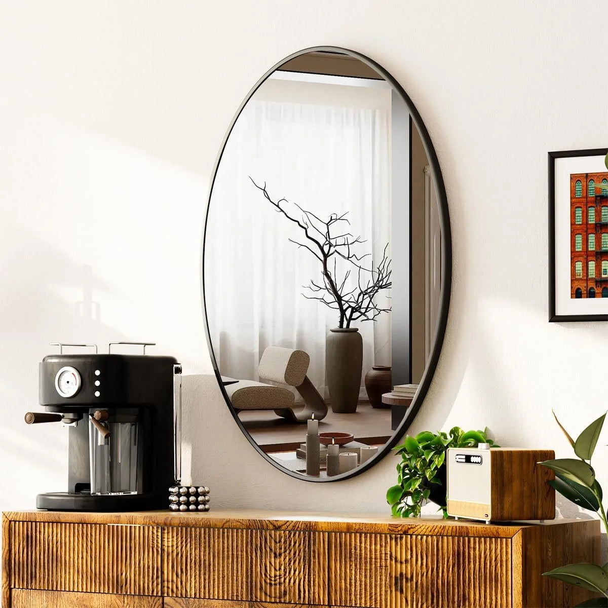 HD Oval Wall Mirror