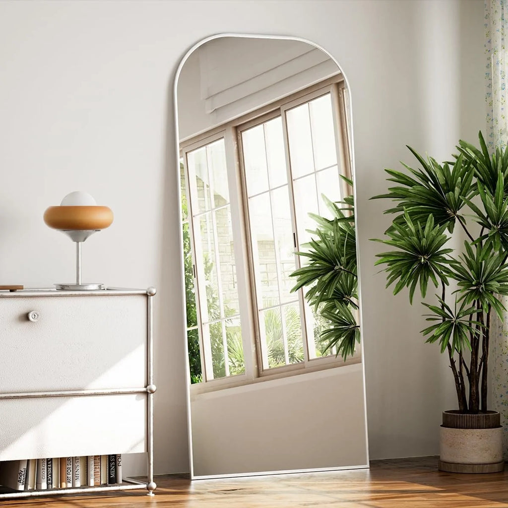 Domed Top Square-Edged Floor Mirror