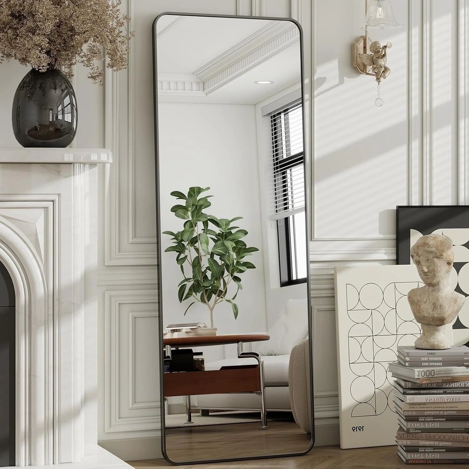 Rounded Corner Floor Mirror