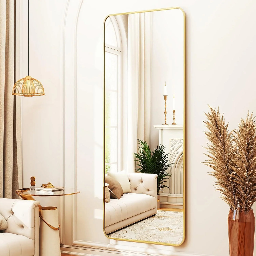 Rounded Corner Floor Mirror