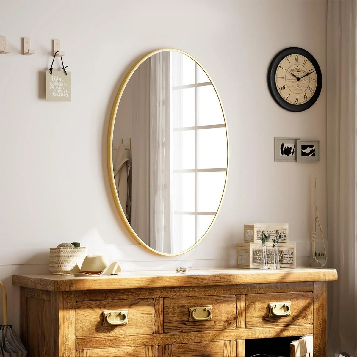 HD Oval Wall Mirror
