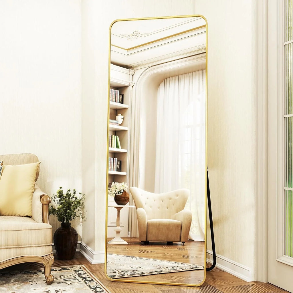 Rounded Corner Floor Mirror