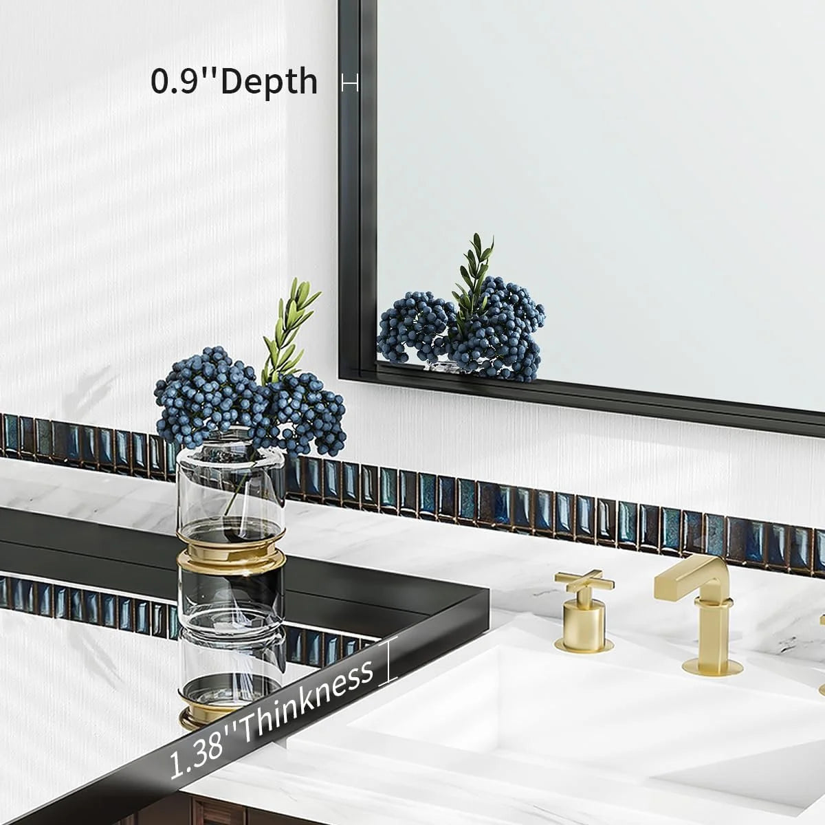 Wall Mounted Metal Frame Mirror