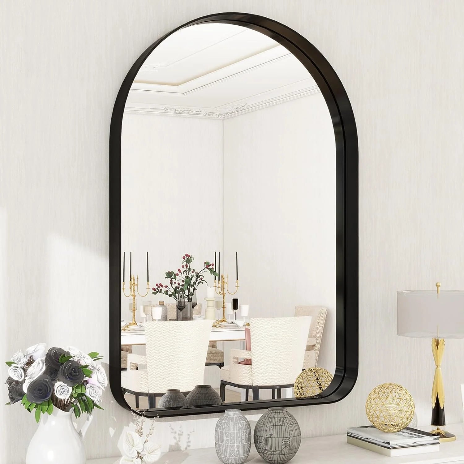 Modern Wall Mirror with Rounded Corners