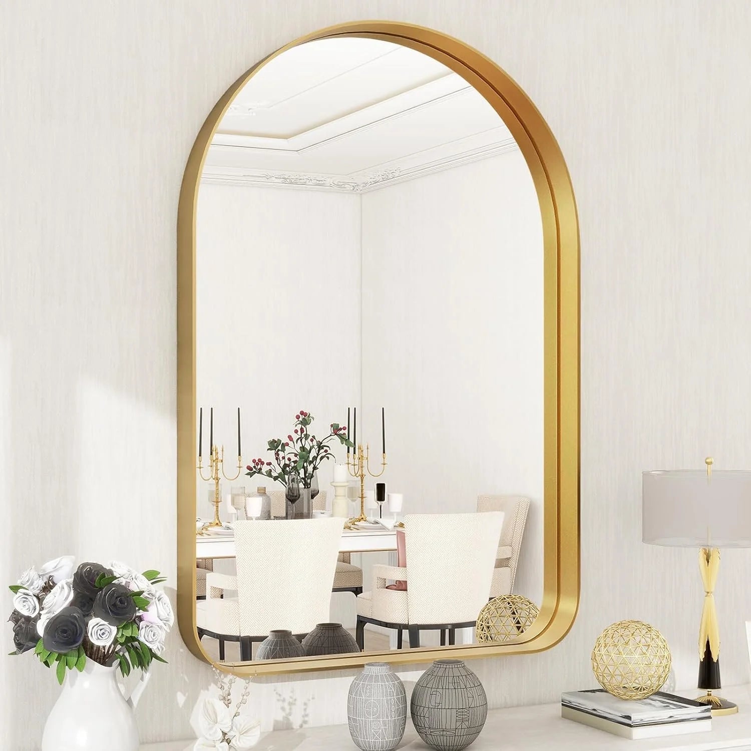 Modern Wall Mirror with Rounded Corners