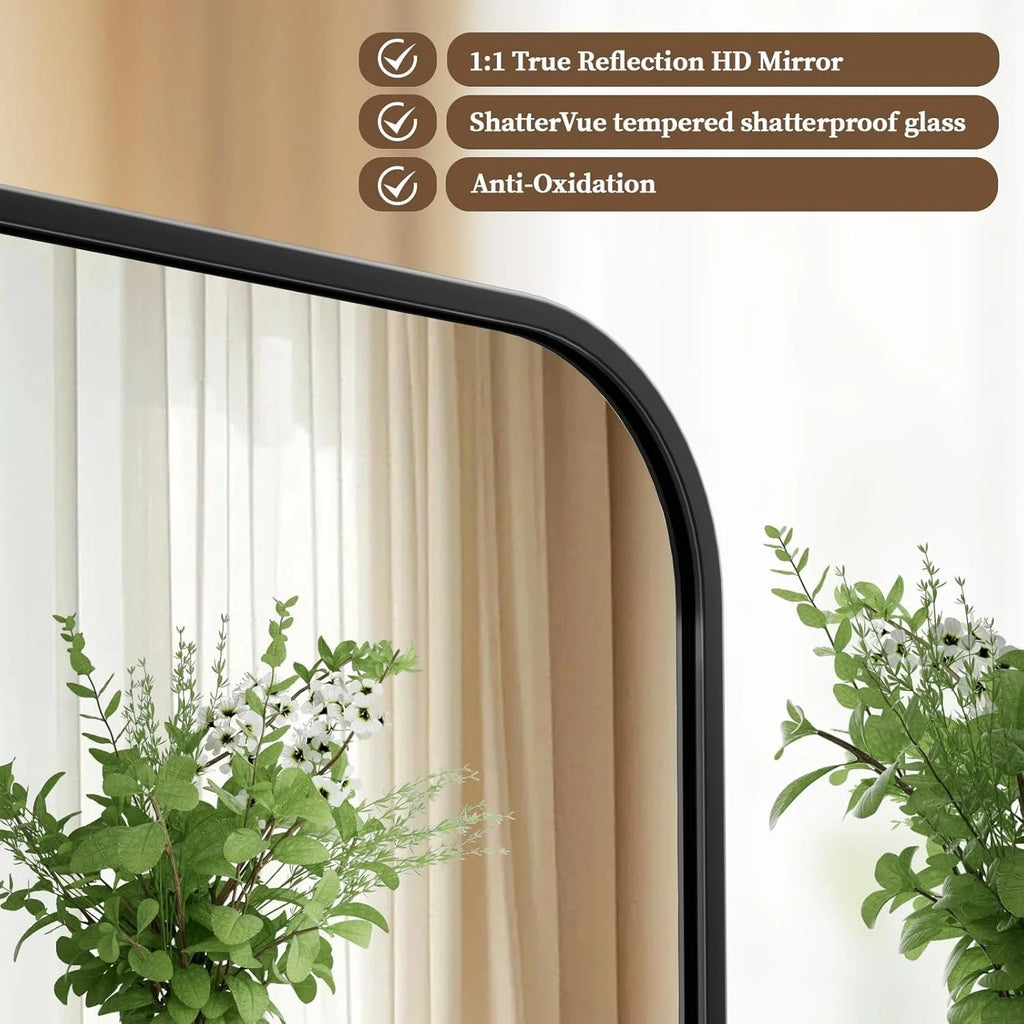 Wall Mirror with Rounded Corners