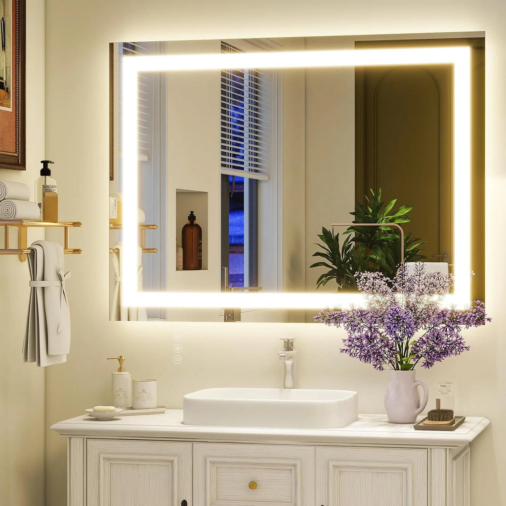 Tempered Glass LED Bathroom Mirror