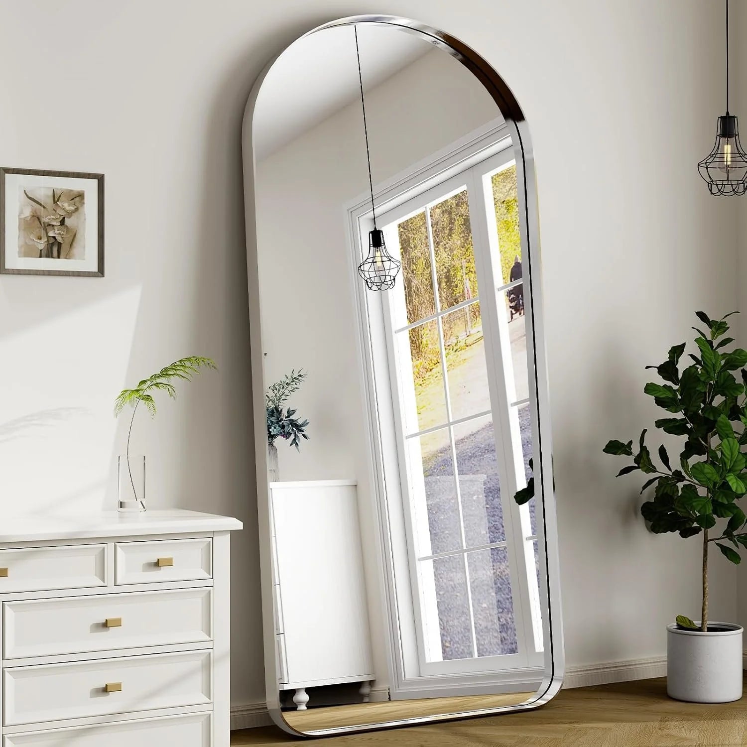 Floor Mirror with Deep Aluminum Alloy Frame