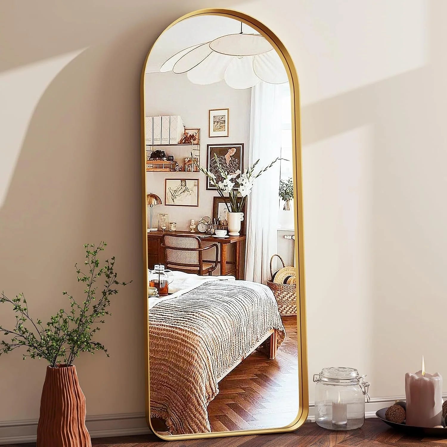 Floor Mirror with Deep Aluminum Alloy Frame