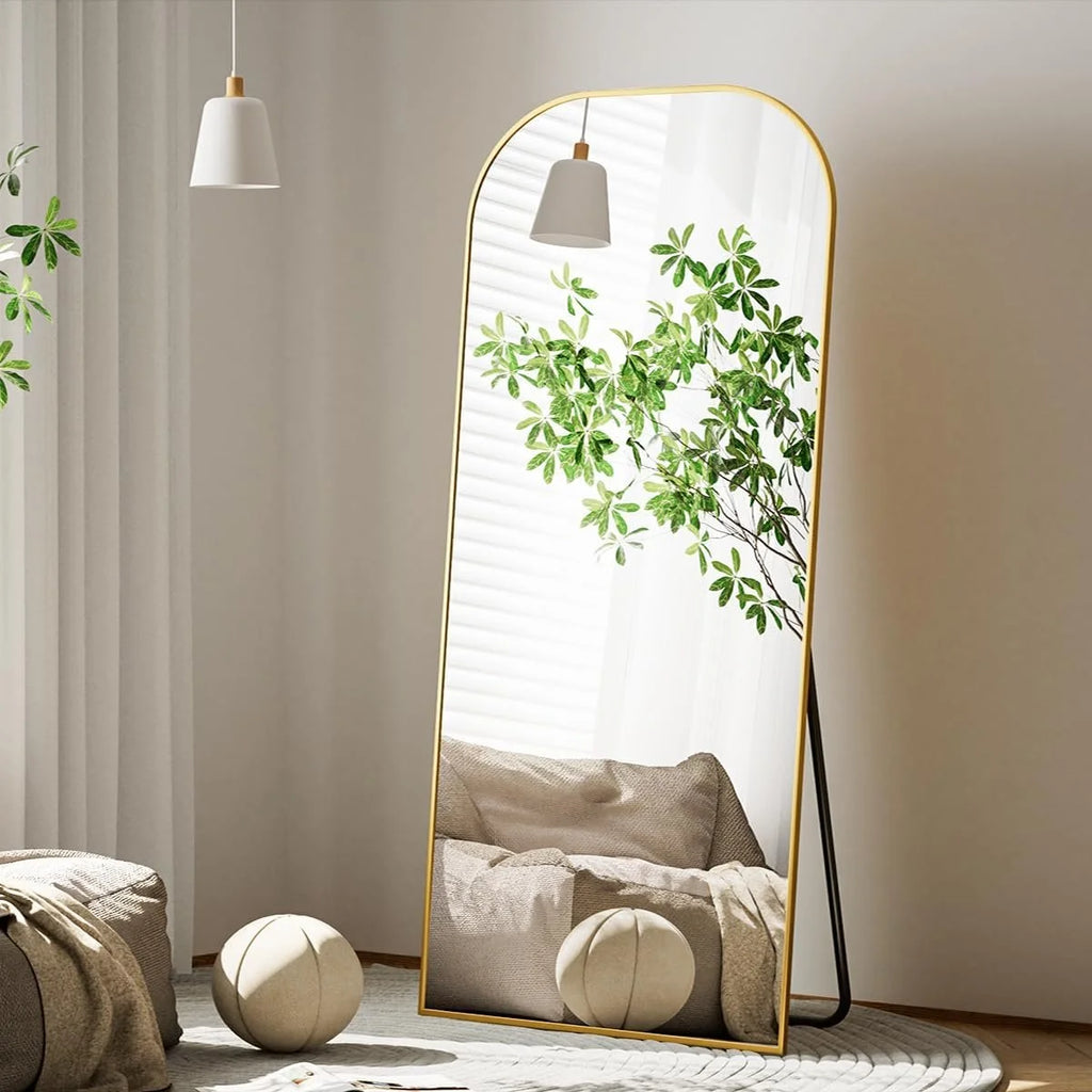 Domed Top Square-Edged Floor Mirror