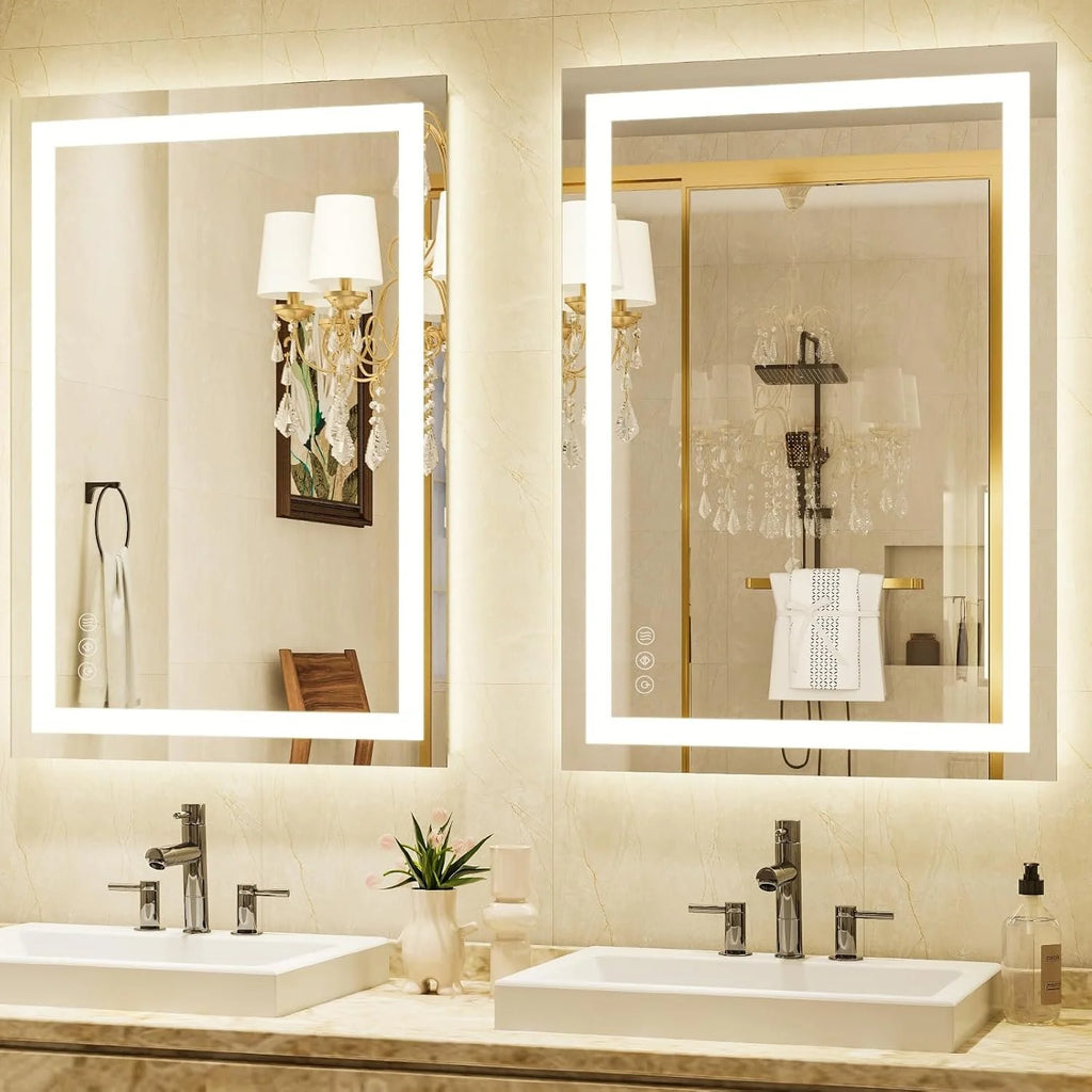Tempered Glass LED Bathroom Mirror