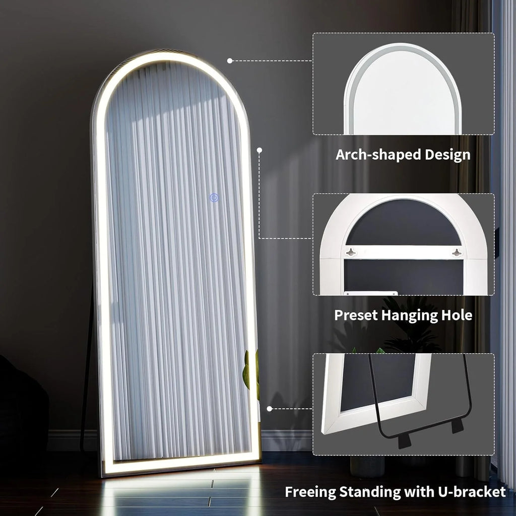 Arched LED Full Length Mirror