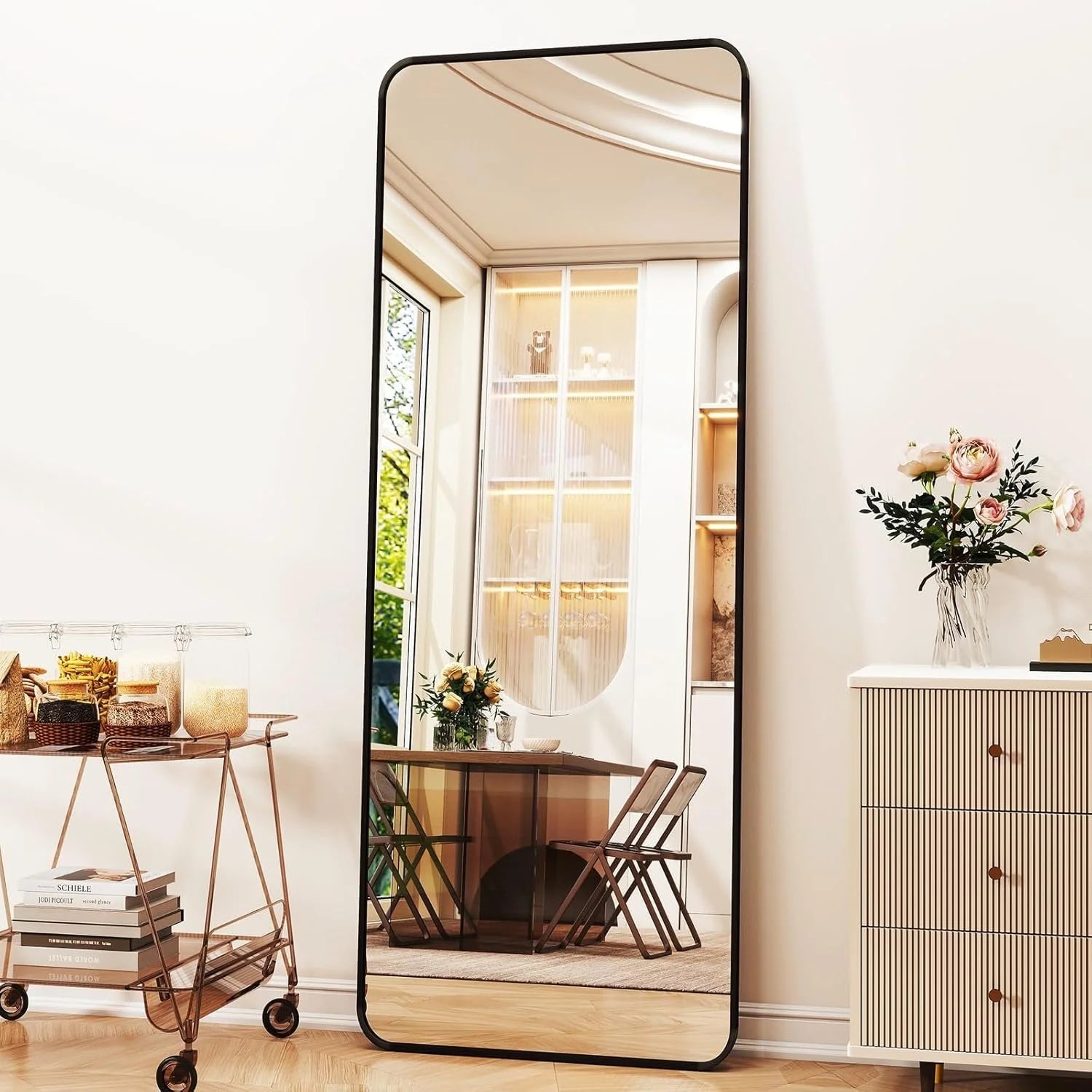 Rounded Corner Floor Mirror