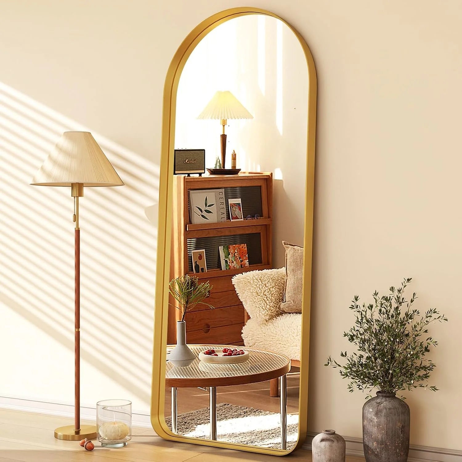Floor Mirror with Deep Aluminum Alloy Frame