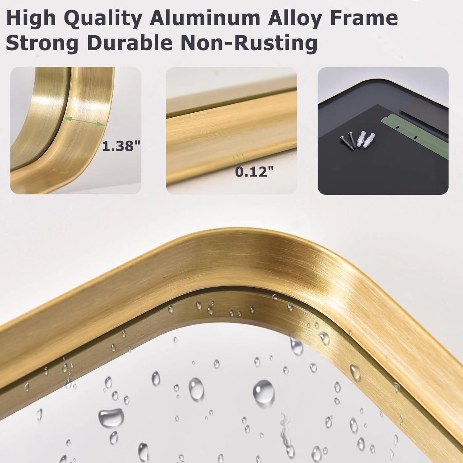 Modern Wall Mirror with Rounded Corners