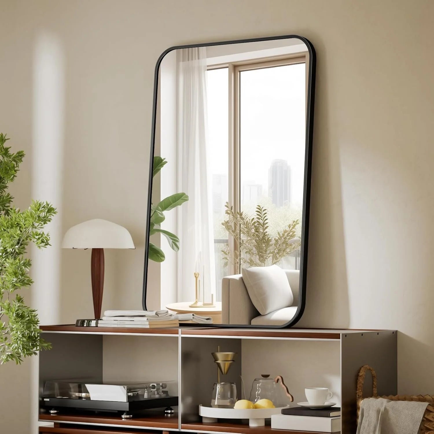 Wall Mirror with Rounded Corners