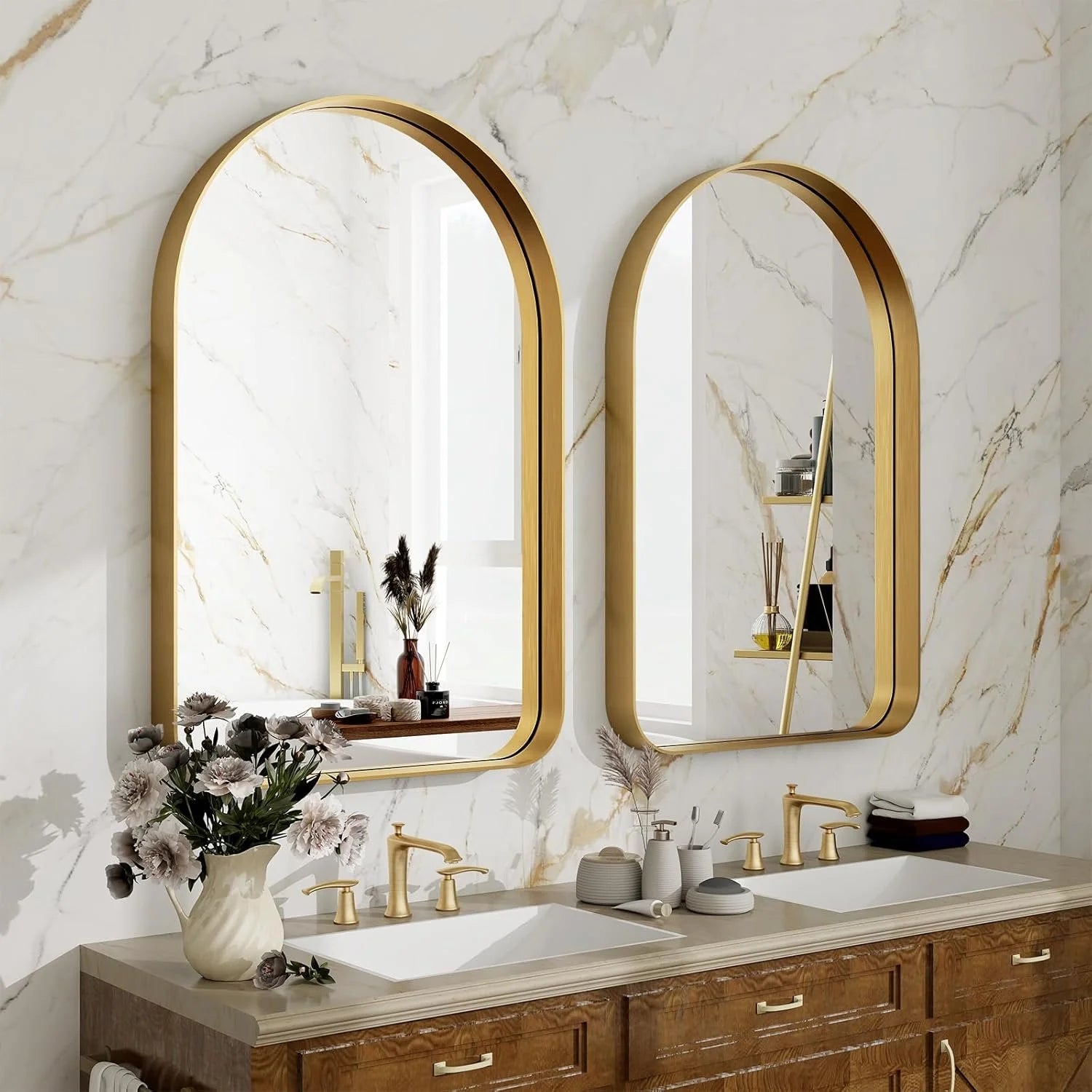 Modern Wall Mirror with Rounded Corners