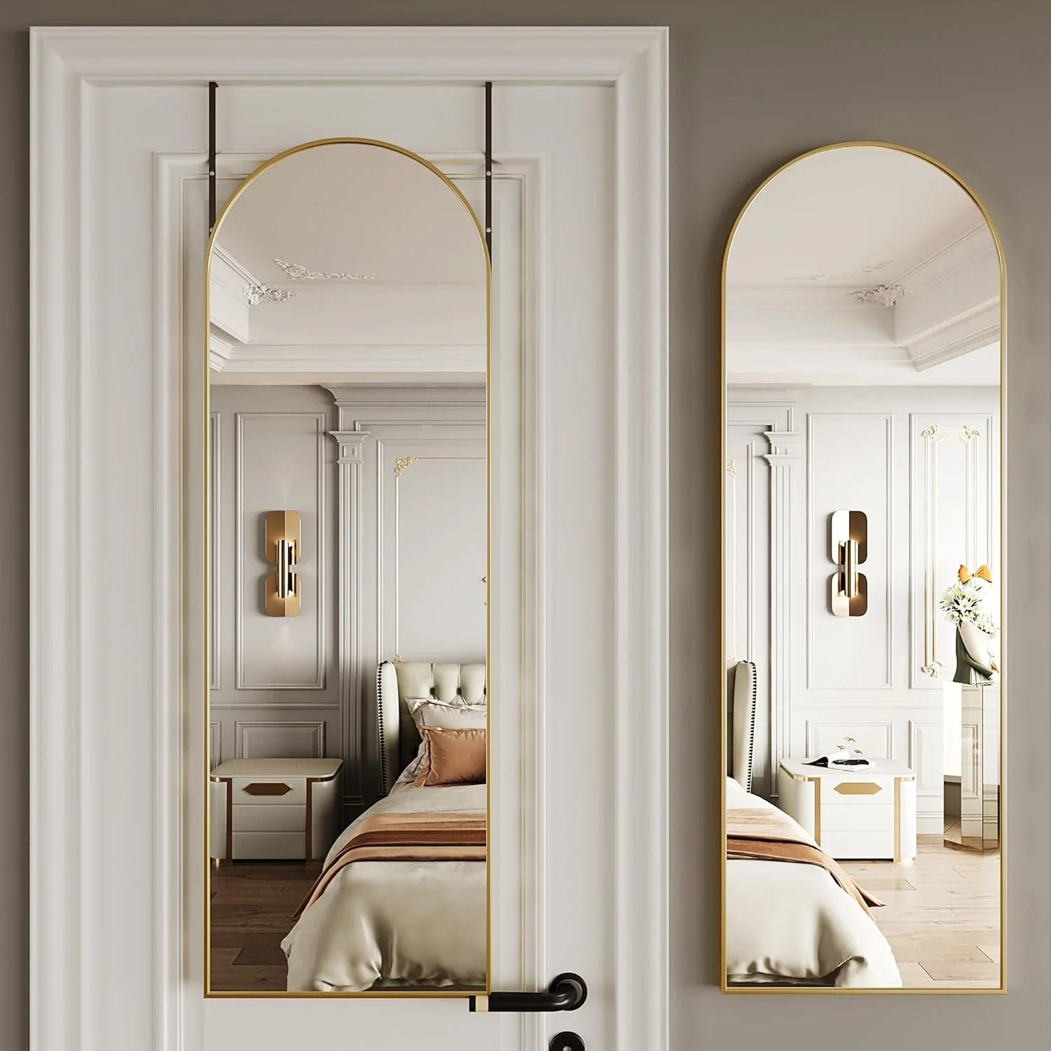 Arched Door Mirror -48"L x 14"W