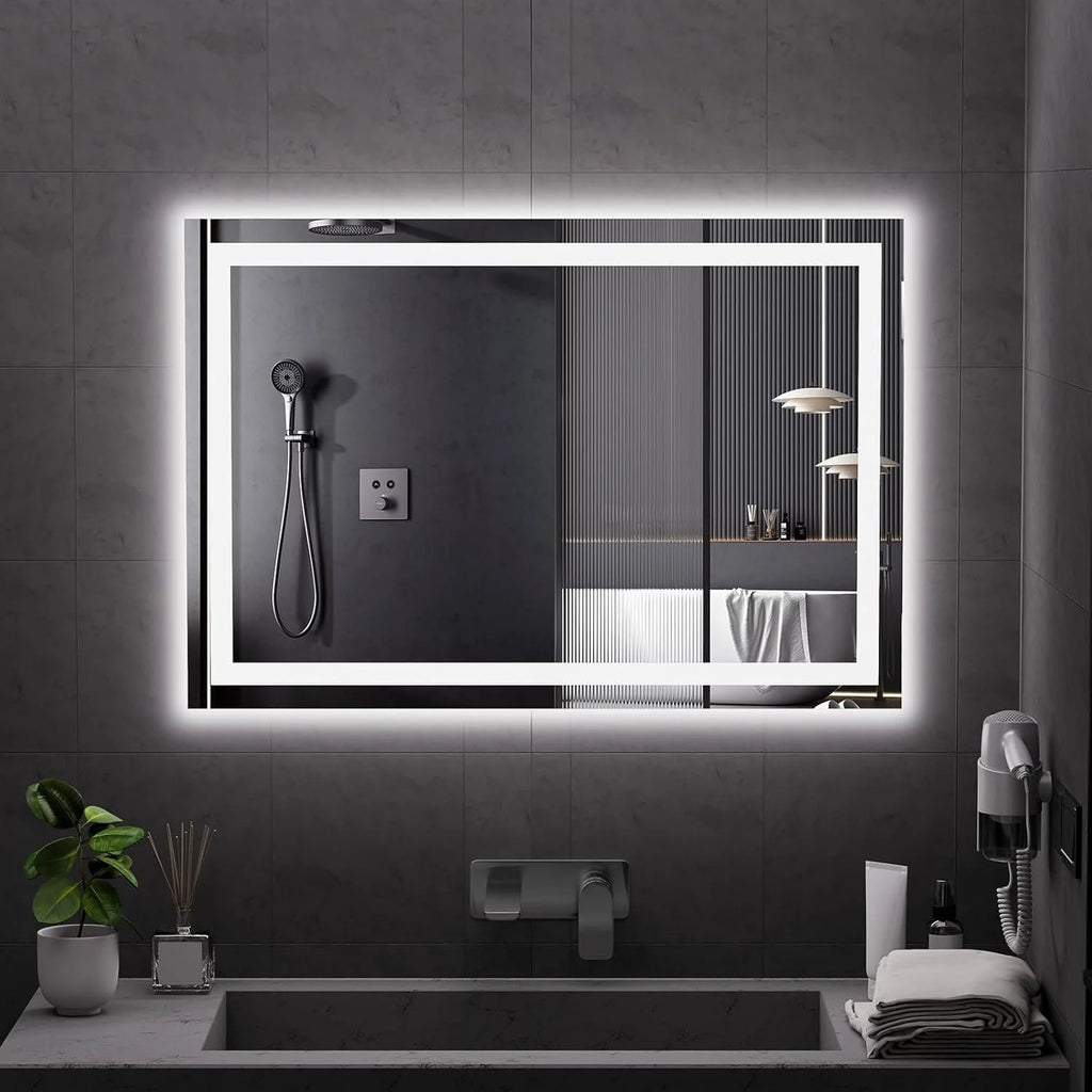 Tempered Glass LED Bathroom Mirror