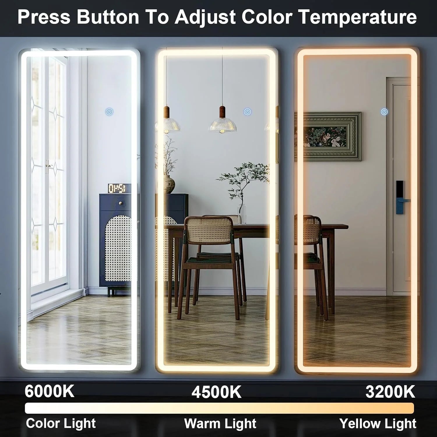 HD LED Full Length Mirror