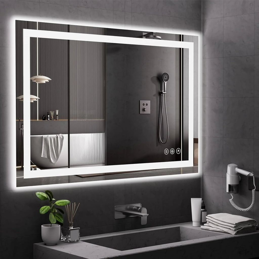Tempered Glass LED Bathroom Mirror