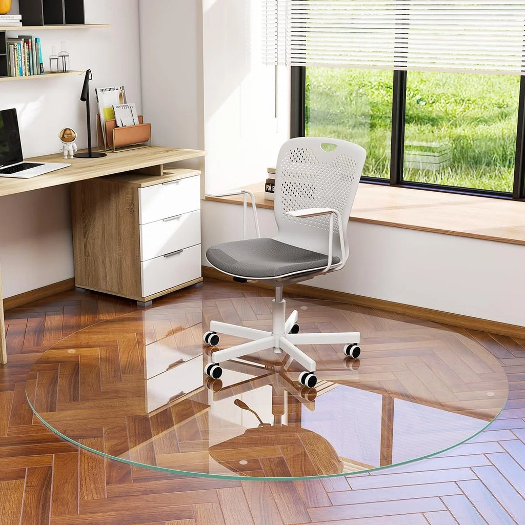 Round Glass Chair Mat