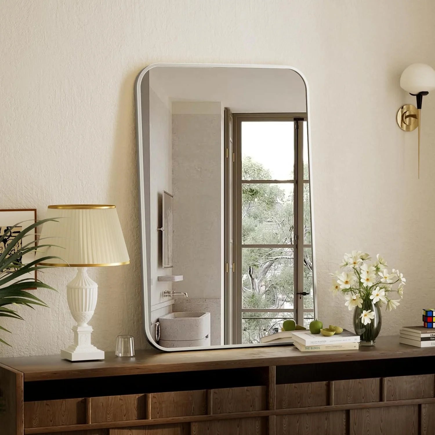 Wall Mirror with Rounded Corners