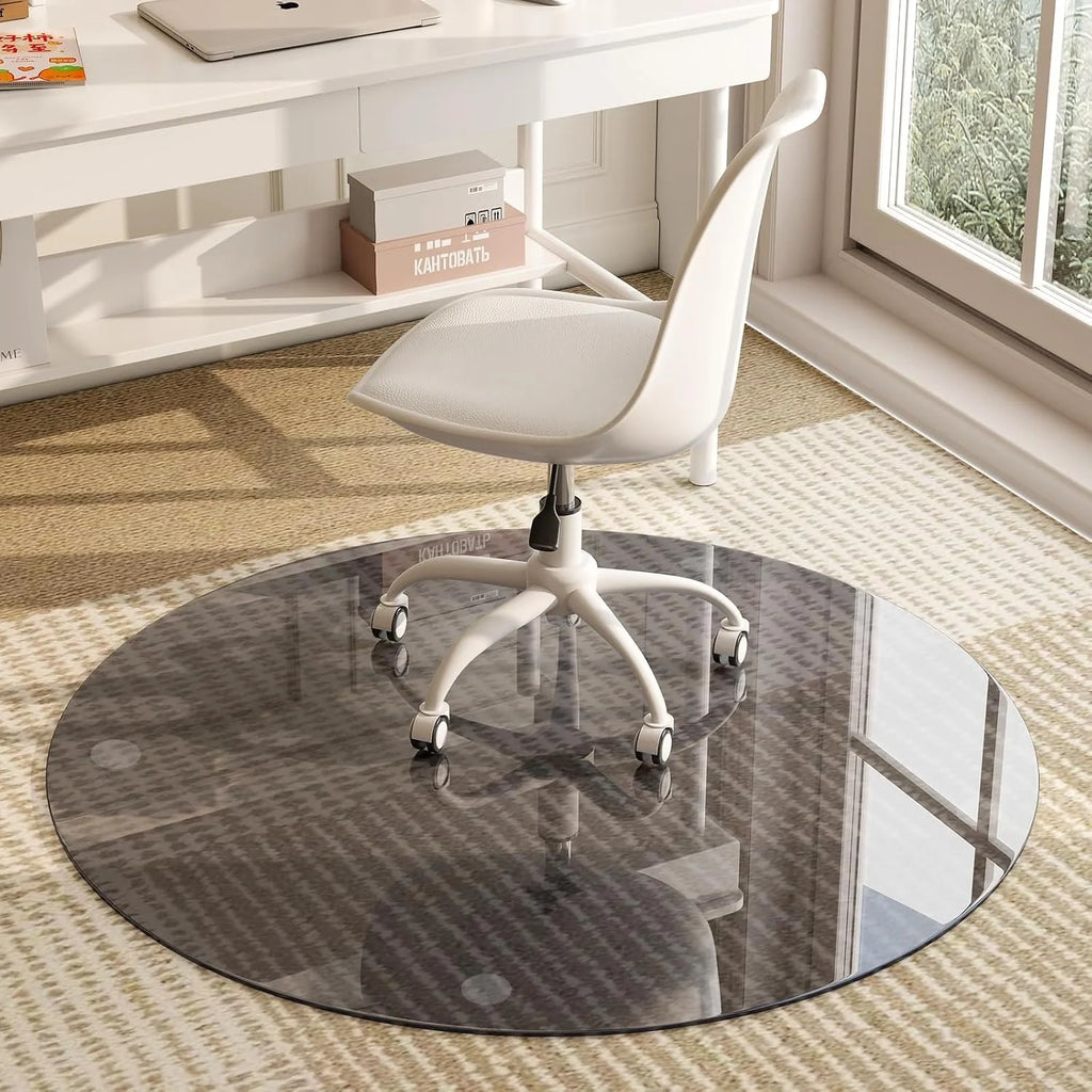 Round Glass Chair Mat