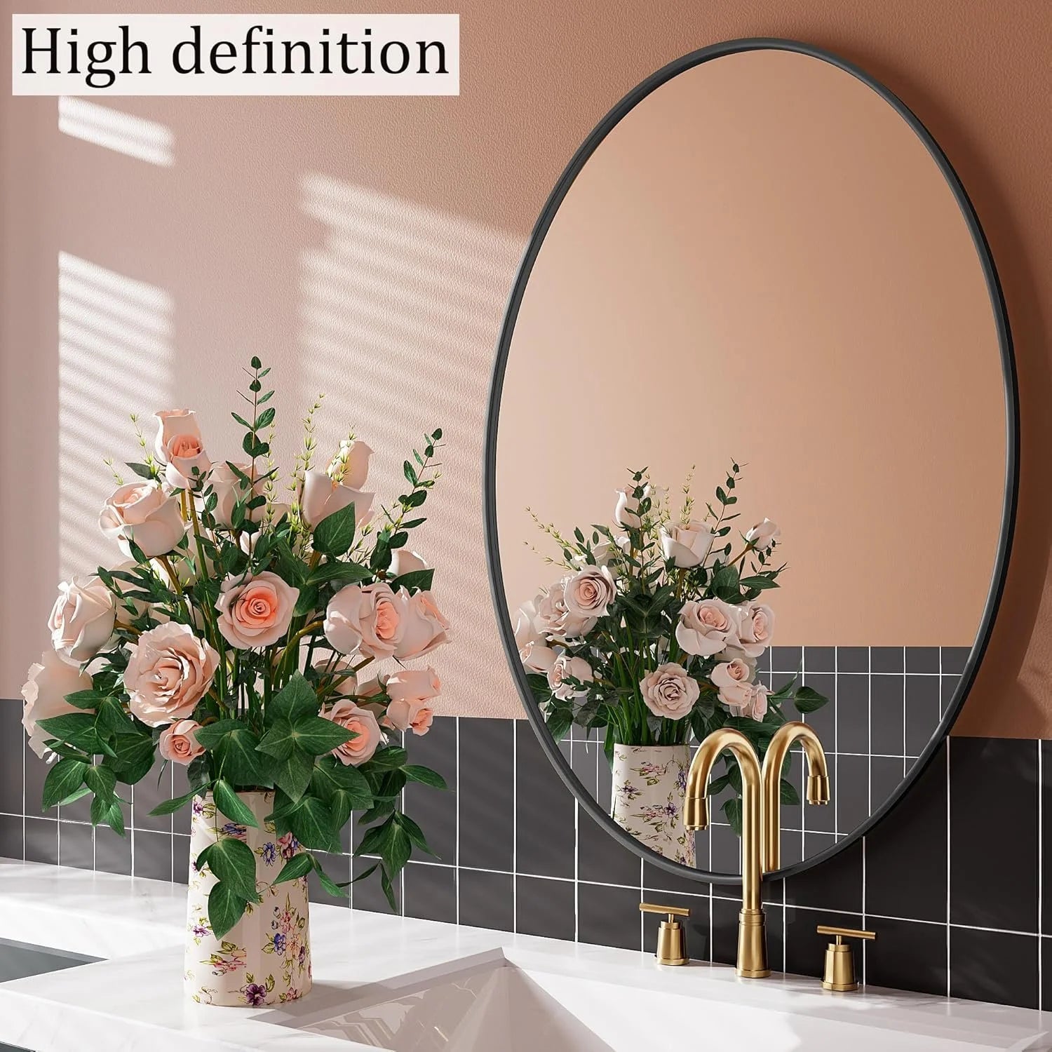 HD Oval Wall Mirror