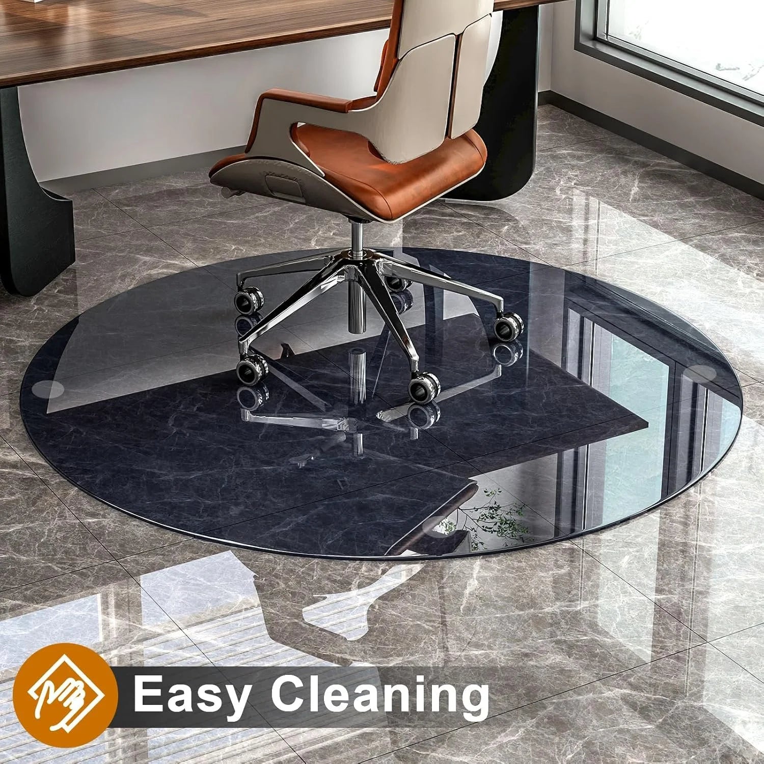 Round Glass Chair Mat
