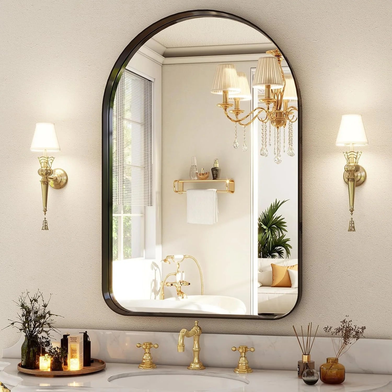 Modern Wall Mirror with Rounded Corners