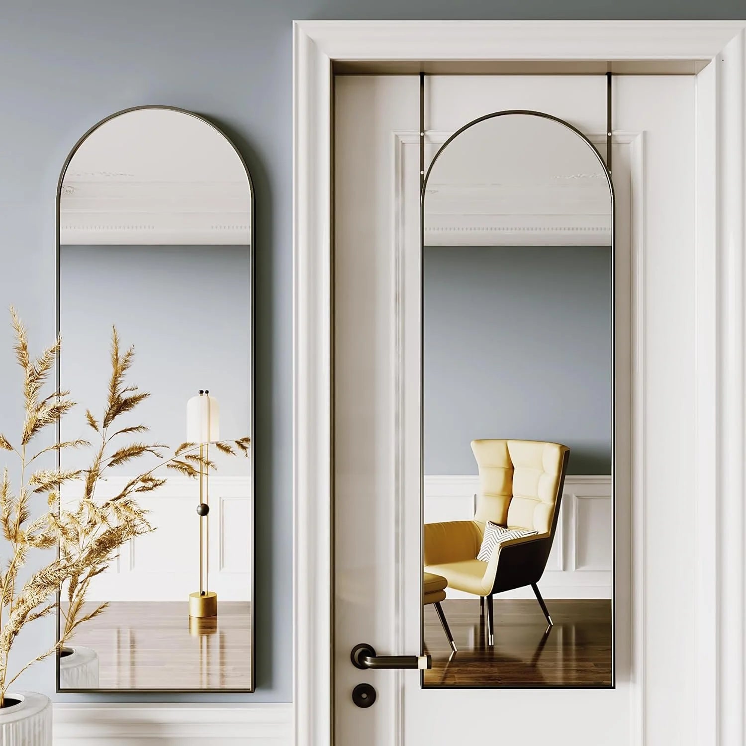 Arched Door Mirror -48"L x 14"W