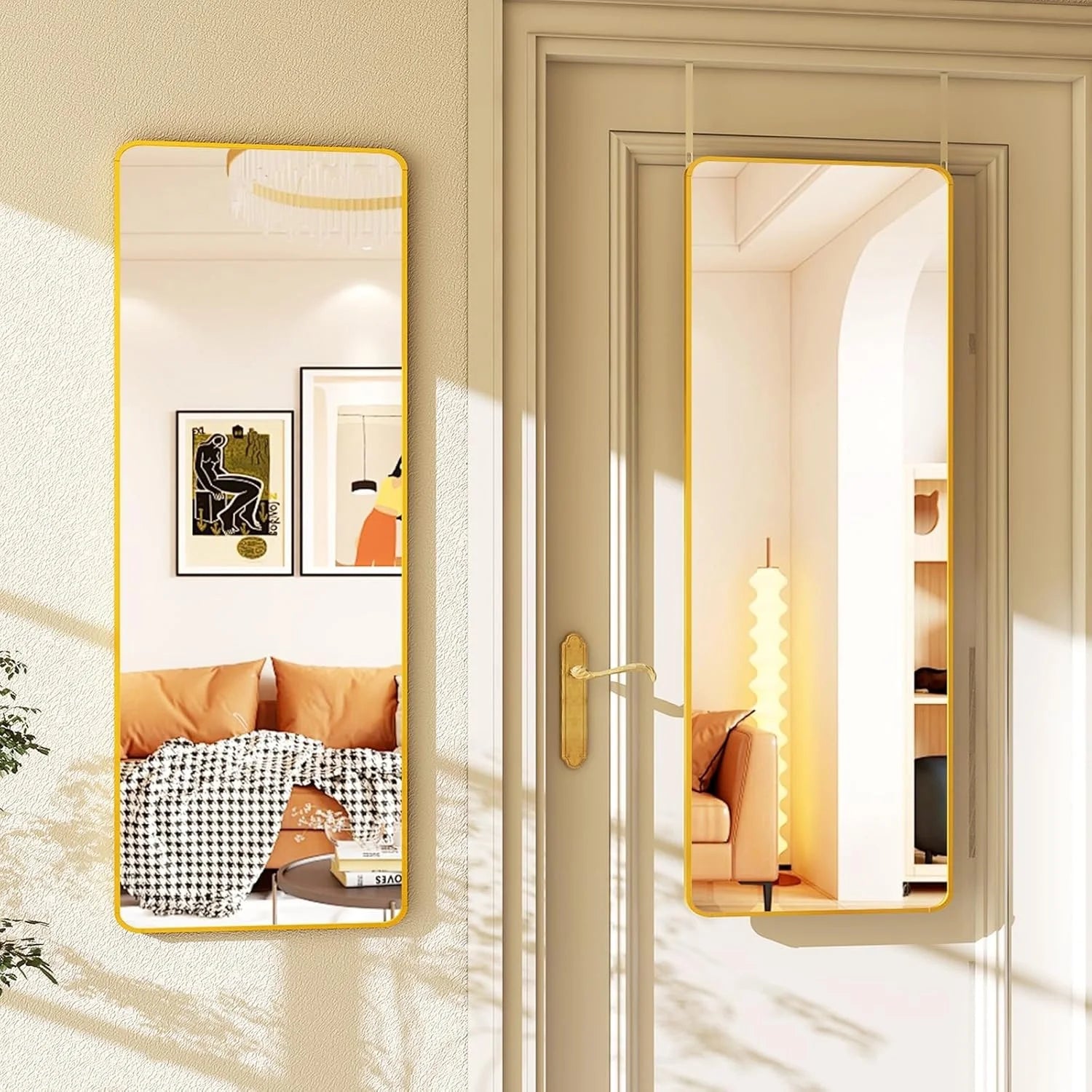 48"L x 14"W Full Length Hanging Mirror