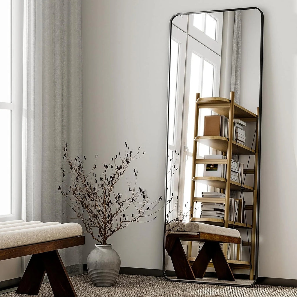 Rounded Corner Floor Mirror