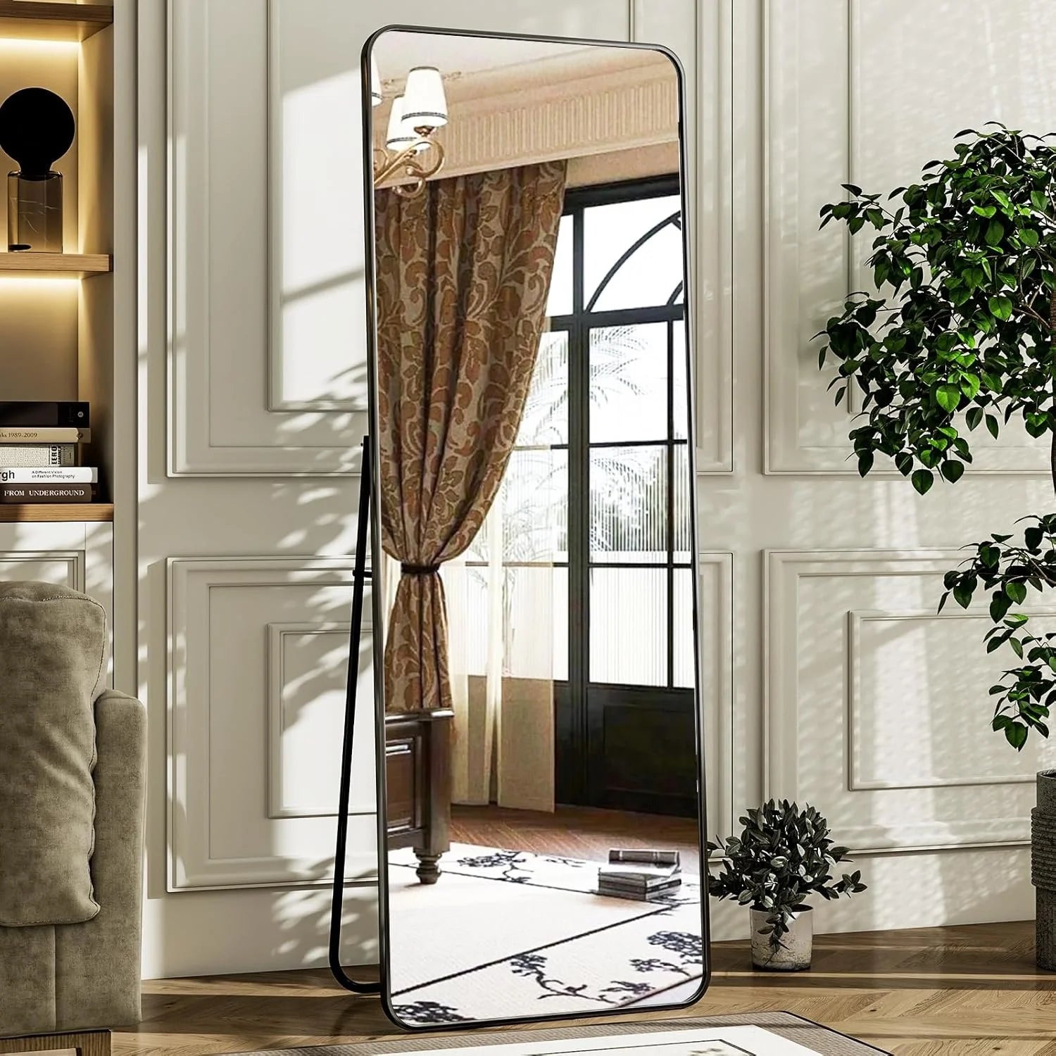Rounded Corner Floor Mirror