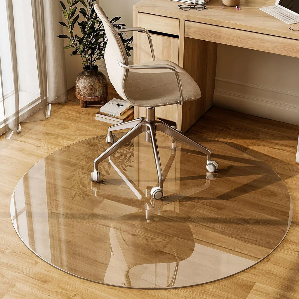 Round Glass Chair Mat