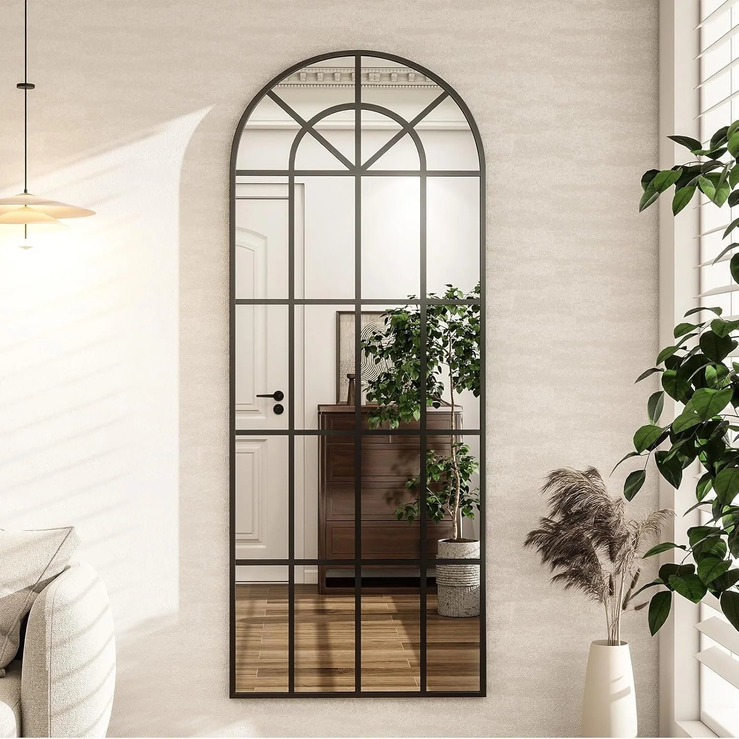 Arched Grid Full Length Mirror